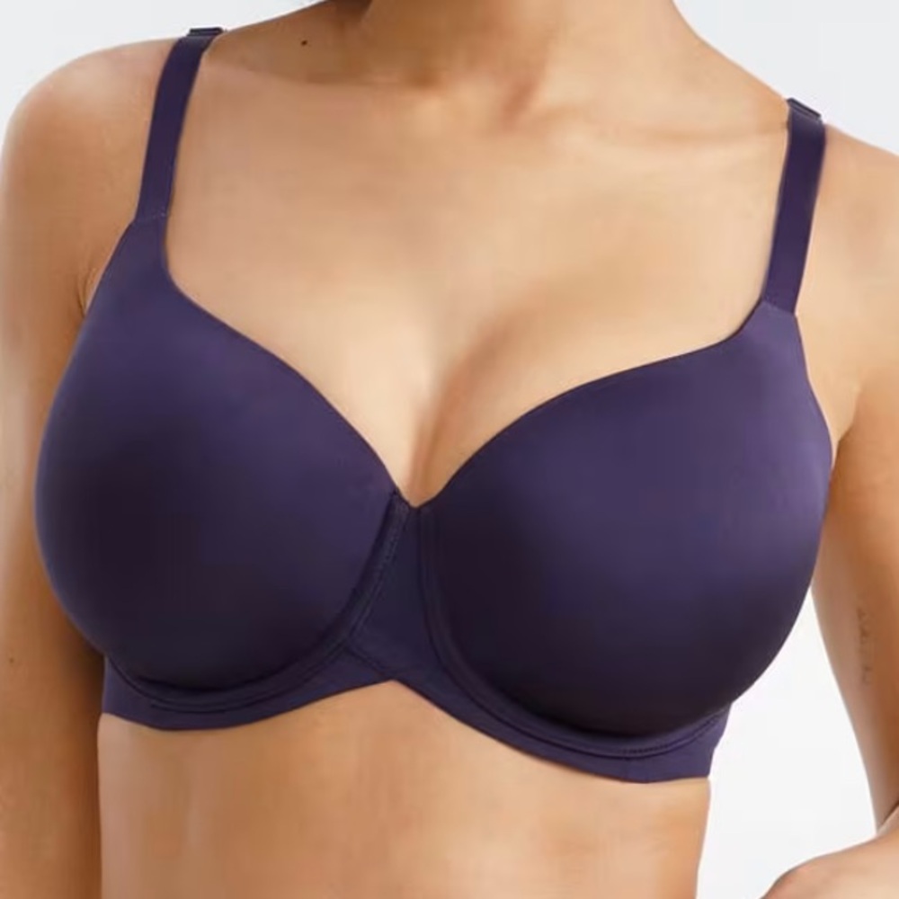 NWT Wacoal Ultimate Side Smoother T-Shirt Bra Navy Blue Size 42DDD